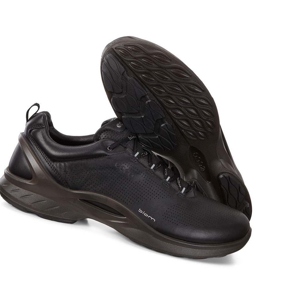 Men's Ecco Biom Fjuel Train Sneakers Black | USA 608EBC